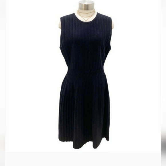 NWOT TED BAKER SLEEVES KNIT MINI DRESS FIT&FLARE BLACK PLEATED BAILEEY SIZE 16 - Picture 14 of 14